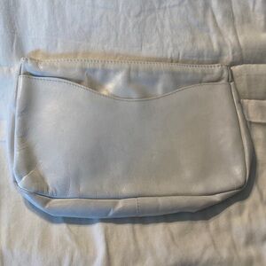 Elegant Vintage White Leather Clutch